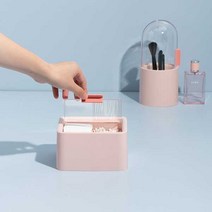 살림일기 1+1 면봉 화장솜 케이스, 화장솜수납-화이트+화이트