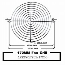 cpu 5PCS 금속 메쉬 손가락 가드 보호 그물 팬 그릴 30mm 120mm 135mm, [12] 5PCS 172MM