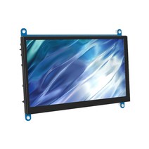 라즈베리 파이 터치 스크린 모니터 7 인치 hdmi 스크린 디스플레이 1024x600 aida ras pi 4 3b+ 3b 2b bb 블랙 바나나 파이와 호환 가능, tn-ctp, 없음