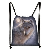 승마가방 승마 부츠가방 용품 헬멧 보관 배낭 겨울용 울부 짖는 늑대 프린트 드로스트링 가방 남성 스토리지 십대 패션 여행 책가방 미니, 14 skdwolfs13