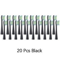 Oclean Air 2OneSE XX PROZ1F1전기 칫솔 노즐에 맞는 20Pcs 교체 가능한 브러시 헤드 캡 밀봉 포장, 20블랙