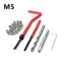30pcs M5 스레드 수리 삽입 키트 자동 수리 핸드 도구 세트 자동차 수리, 은