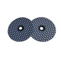 화강암 석재 콘크리트 대리석 샌딩 디스크 연삭 및 청소용 6 인치 150mm 검정 연마 다이아몬드 건식 연마 패드, 100, 6인치 150mm