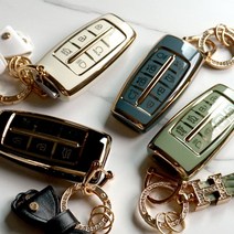 제네시스 골드라인 TPU 스마트 키케이스 G70 G80 GV70 GV80 DH, 제네시스 6버튼, 딥블랙