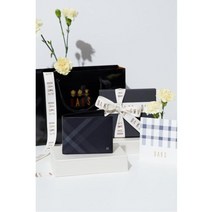 22FW [선물추천][선물포장재동봉] 타탄 체크 블랙 가죽 반지갑 DBWA2F946BK