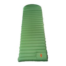 야외 돗자리 쿠션담요 야외 담요 캠핑용품 캠핑테이불 풍선 에어 매트리스 베개가있는 수면 쿠션 초경량 트레킹 수분 매트 침대, 협력사, 육군 녹색
