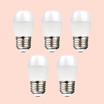 에코빔 LED 미니전구 4W E26베이스, 전구색, 5개