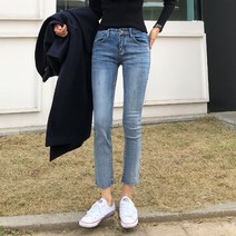 바잉몰 여성 기분전환 슬림일자 데님팬츠 청바지