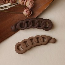 초콜리트쥬얼리 2개세트 포로토 모노톤무광 동글이 바나나 집게핀