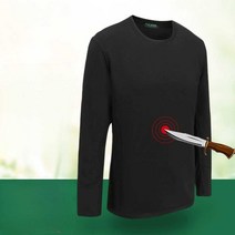 방검복 상의 긴팔 경찰 신변보호용 안전 범죄 대비, 다크 나이트 블랙 165/S