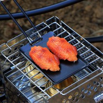 김치 버섯놓는 꼬치 화로대 손잡이 코팅 그릴팬 판 요리용 백패킹 소세지