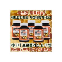 캐나다 직수입 프로폴리스 아연 비염 염증 면역력 에 좋은 영양제 약 90 캡슐 5개, 캐나다 직수입 프로폴리스 아연 비염 염증 면역력 에 좋
