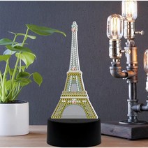 OLOEY [무드등 세트] 7가지 색깔 LED 무드등 (라운드 2.8mm 5D) 보석십자수, 타워