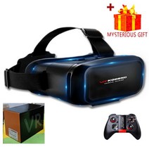 vr 기기 3d 헤드셋 스마트 헬멧 스마트 폰용 모바일 휴대 전화 렌즈 기계 가성비 게임, 협력사, 박스 054 리모컨 포함