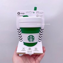 스타벅스 스토조 벛꽃 에디션 접이식 실리콘 텀블러 355ml, 핑크