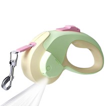 코믈리 꼬임방지 강아지 자동 리드줄, LED있음, 그린