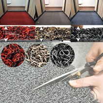 미끄럼방지 투톤코일매트 1cm 단위 쿠션 롤 / 두께2cm 현관 발매트 코일 출입구 발코니 매장 업소 바닥 아파트 빌딩 현관바닥매트, 투톤코일 롤매트/브라운베이지