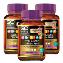 고헬씨(Go Healthy) 고헬씨 키즈 티스(치아) 엔 본(뼈) 칼슘 플러스 60 츄어블정 X 3개, 180정, 1세트
