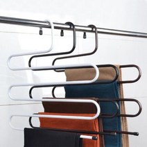 Pant Rack Hanger for Clothes Organizer Multifunction Shelves Closet Storage Organizer StainlessSteel, 하나, Silver
