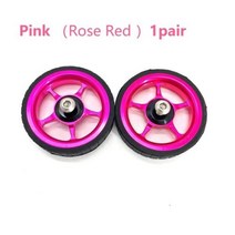 자전거 휠 익스텐션 베어링 신제품 Litepro브롬톤 베어링용 이지휠 익스텐션 바넓고 두꺼워지는 쉬운 휠 리어 랙 텔레스코픽 로드, Pink Wheel 1pair