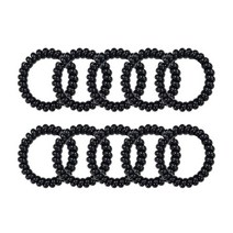 살림모아 헤어끈 스프링 전화선 머리끈 소형 블랙