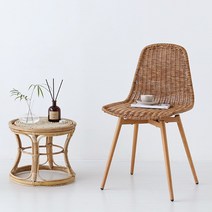 마켓비 ALOTA 의자 라탄 VS9249, 브라운
