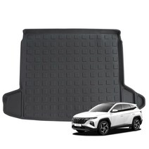 디 올뉴 투싼 NX4 카본 3D 트렁크 매트 [가솔린 디젤 하이브리드], 하이브리드, 우퍼없음, 현대