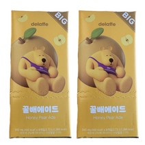 [델라페] 빅사이즈 꿀배에이드 340ml 8개 2박스 배퓨레 벌꿀 파우치음료 얼음컵 아이스 여름