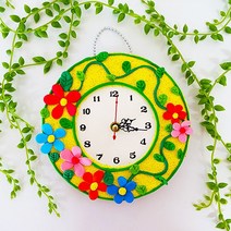 [토단] 클레이로 봄꽃 시계 만들기 4인용, 4인세트