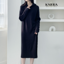 카라 KARRA (88까지)니트롱후드솔리드원피스_KB2WOP085M