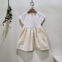 치크 단아한 다이마루 매칭 꽃가라 원피스