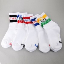 더베스트초이스 유아 초등 주니어 유아동 프리스타일 양말세트 5족 + 다른스타일 랜덤양말1족