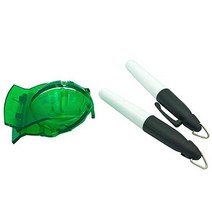 MINGCHEN Golf Ball Alignment Tool Line Liner Marking Clip and 2 Pieces Golf Ball Marker Pen (Green), 1