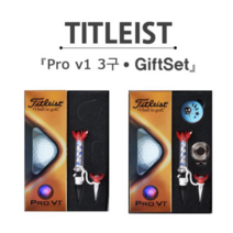 브라더스골프 타이틀리스트 Pro V1 3구 골프공 선물 세트, 선택1 자석티세트