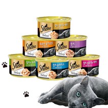 쉬바 캔 85g 10종 중 1선택 고양이 간식, 1개, 참치 살코기와 새우