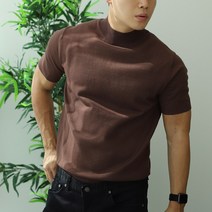 레그데이 머슬핏 워셔블 앙고라 모크넥 반폴라 반팔 니트 5color ﻿