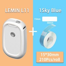 UV인쇄기크리스탈 상업용 프린팅 로고 디자인 LEMIN-L11 무선 미니 휴대용 라벨 메이커 프린터 기계 포켓, 05 L11 1Sky Blue