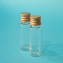 플라스틱 투명 갈색 미니 공병 여행 소분 용기 페트 병 20ml 30ml 50ml, 투명 골드뚜껑 20ml, 1개
