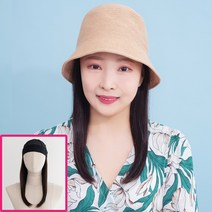 항암 모자가발 롱생머리 기능성고열사 새론모, 다크브라운, 1개
