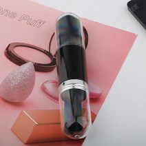 MINSHZEE 메이크업 브러쉬 브러쉬 세트 4in1 멀티 브러쉬 세트 휴대식 7색, 블랙 실버, 1개