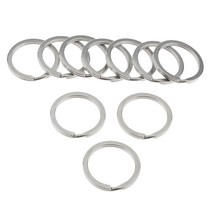 FWT 10Pcs 스테인레스 스틸 O 링 스포츠 키 체인 버클 홀더 캠핑, 실버 28mm
