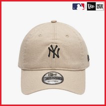 뉴에라 12836275 언스트럭쳐 MLB 뉴욕 양키스 워시드 볼캡 베이지, 없음