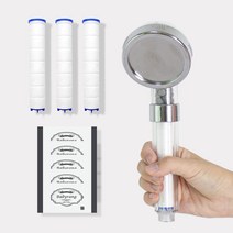 홈데코 여행가자 녹물제거 샤워기 + 필터 4P + 물티슈 3종 세트, 1세트