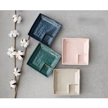 카라멜샵 아이카 칼라 사각회접시 4color 스시접시, 베이지
