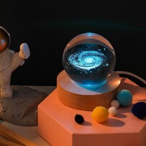 지구본 세계 지도 지구의6/8cm 크리스탈 태양계 행성 글로브 3D 레이저 새겨진 시스템 공 터치 스위치 LED, 05 Galaxy_02 8cm