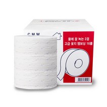2겹 꽃지 점보롤화장지 16롤 180m 대용량 업소용휴지 공중화장실 티슈, 1박스
