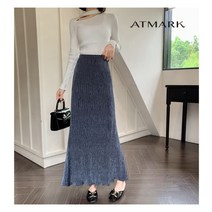 앳마크 ATMARK 밴딩벨벳롱스커트_AA36SK013G