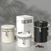 원두 밀폐캔 배기 밸브 스푼 포함 원두 보관용기 1.8L, 블루, 2