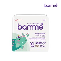 [bamme] 바미 기저귀 밴드형 5단계 특대형 13kg+ 1팩(22매), 단품