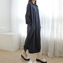 이지인이지 봄가을 데일리 루즈핏 아노락 원피스